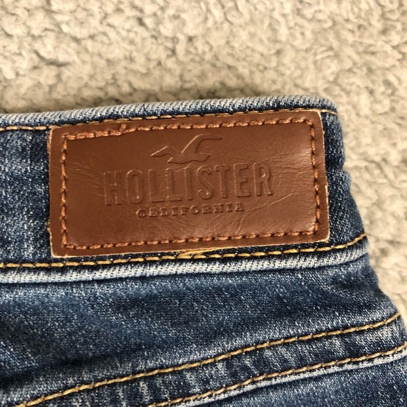 Hollister‎ Jean Women 30X30 Blue Preppy Distressed Denim High Rise Super Skinny - Picture 8 of 11